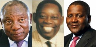 Cyril Ramaphosa, MKO Abiola, Aliko Dangote