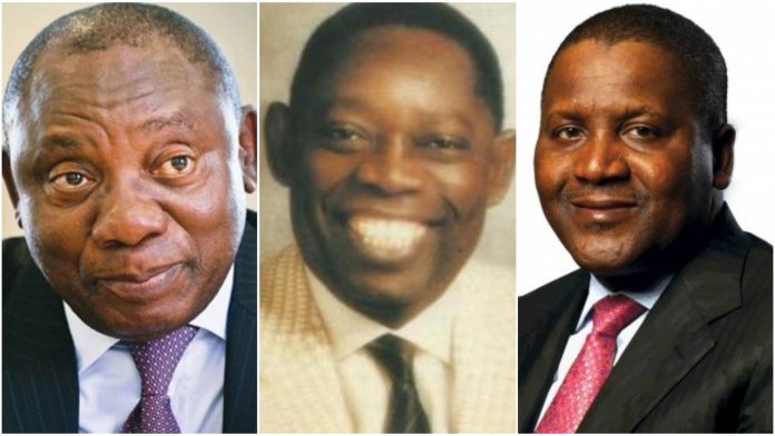 Cyril Ramaphosa, MKO Abiola, Aliko Dangote