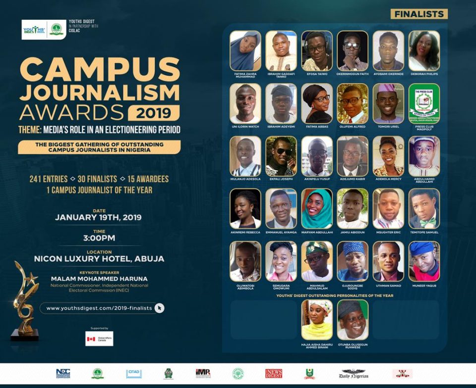 Top Personalities Set For Campus Journalism Awards In Abuja