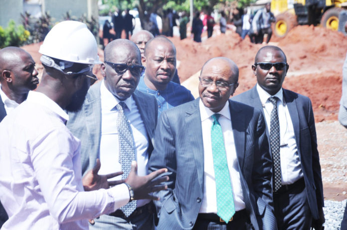 Emefiele at Governor Obaseki's Edo Production Centre