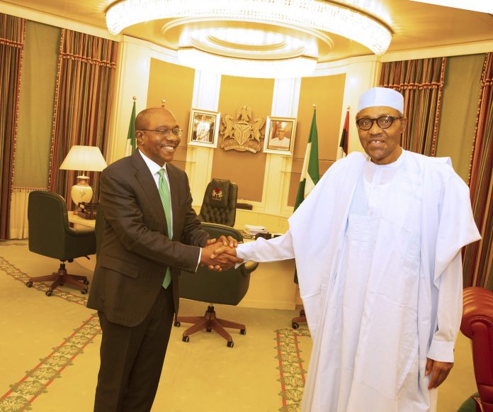 Buhari Hosts Emefiele, Congratulates Him On Re-Appointment<br />
<b>Deprecated</b>: strip_tags(): Passing null to parameter #1 ($string) of type string is deprecated in <b>/var/www/vhosts/economicconfidential.com/httpdocs/wp-content/themes/Newspaper/loop-single.php</b> on line <b>60</b><br />
Buhari Hosts Emefiele, Congratulates Him On Re-Appointment