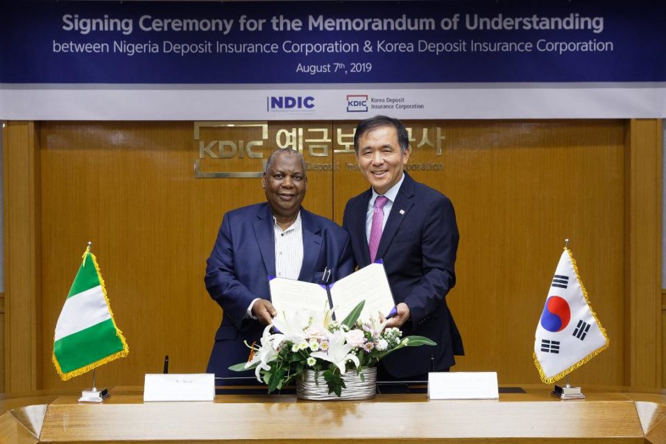 NDIC, KOREA Counterpart Sign MOU On Deposit Insurance System