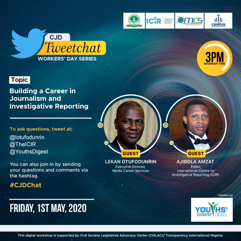 Workers Day: Youths Digest Hosts 2 Celebrated Nigerian Journalists For CJD Chat