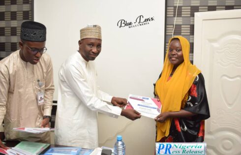 Participant receives Certificate at PRNigeria Centre Kano