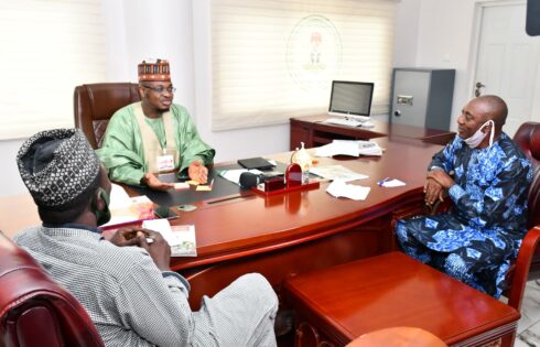 Dr Pantami with Editorial Board Members of the Economic Confidential