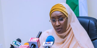 Former Minister of Humanitarian Affairs, Disaster Management and Social Development, Sadiya Umar Farouq