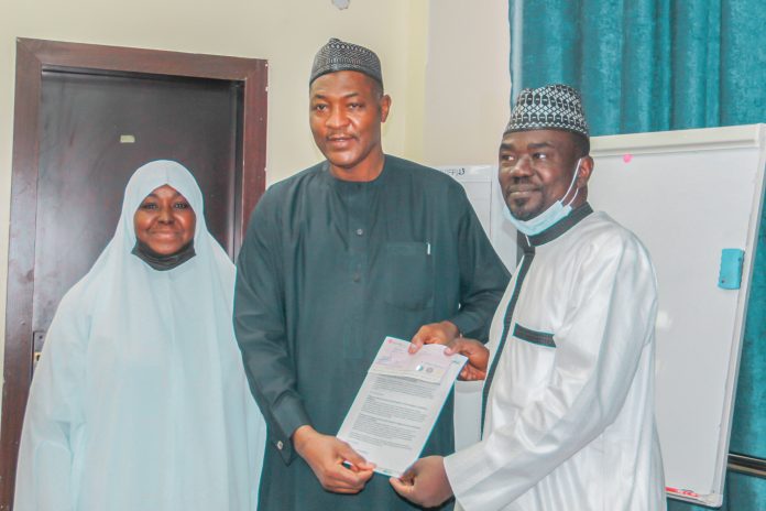 prof Hajara Sanda of Mass Communication, Prof Professor Sagir Adamu Abbas VC BUK and Yushau Shuaib of IMPR