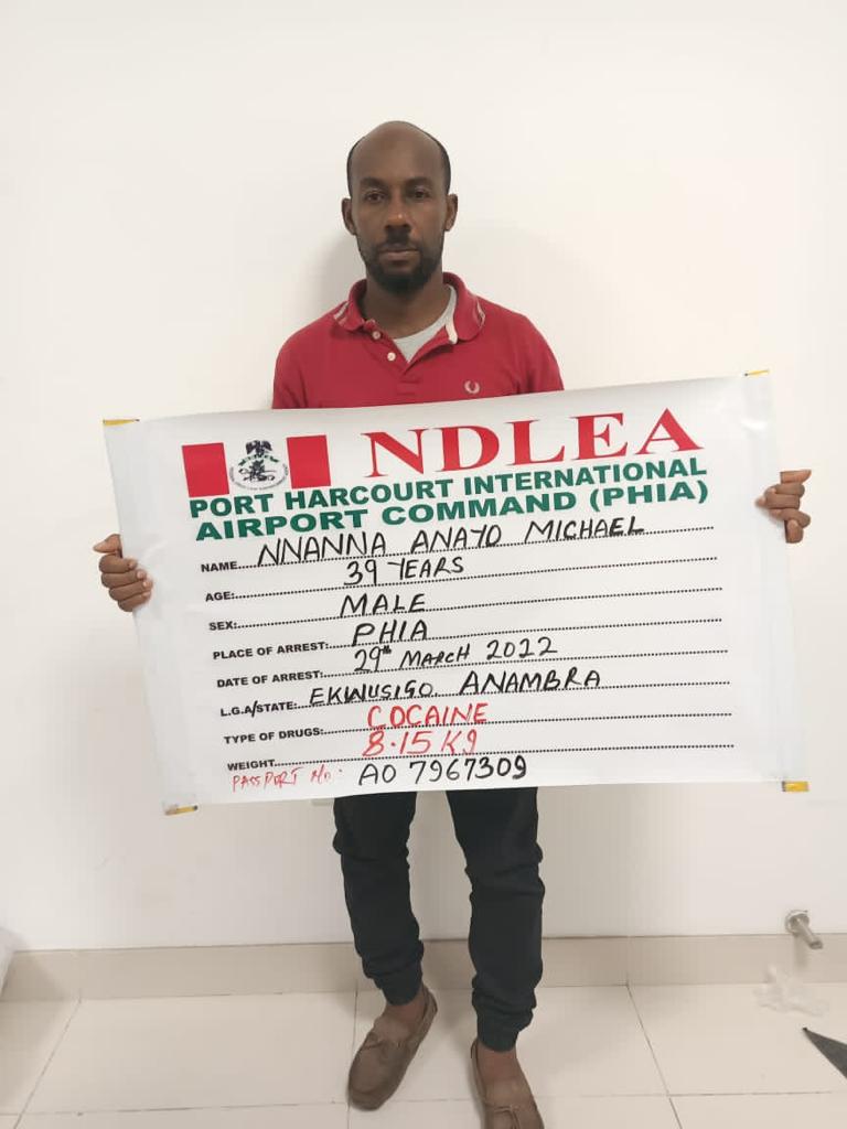 NDLEA Records Largest Cocaine Seizure in Port Harcourt Airport
