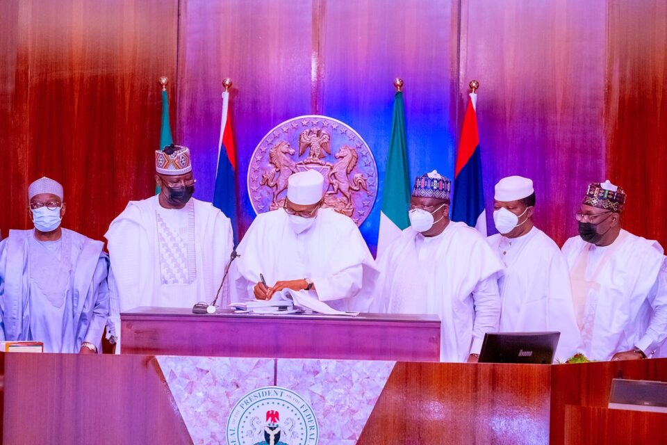 Buhari Signs Three Bills to Tackle Money Laundering, Terrorism<br />
<b>Deprecated</b>: strip_tags(): Passing null to parameter #1 ($string) of type string is deprecated in <b>/var/www/vhosts/economicconfidential.com/httpdocs/wp-content/themes/Newspaper/loop-single.php</b> on line <b>64</b><br />
Buhari Signs Three Bills to Tackle Money Laundering, Terrorism