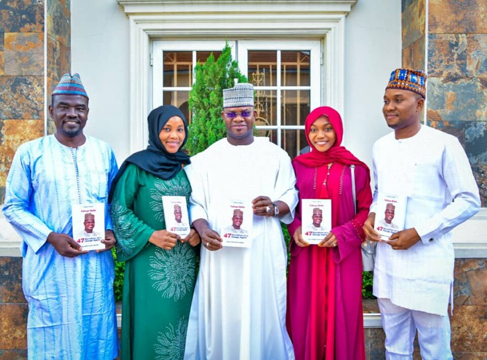 IMPR Staff Presents Book To Gov Yahaya Bello