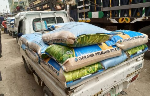 Local Rice being transported to major markets