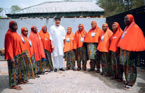 Senator Saliu Mustapha With Female Hajj Pilgrims