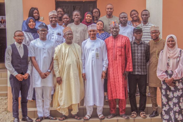 IMPR Staff With Zamfara State Commissioner of Information and Culture, Alhaji Mannir Haidara