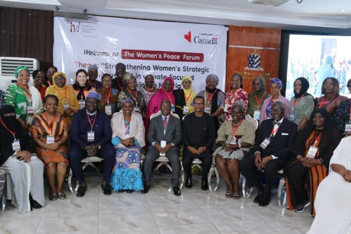 A cross section of participants at a three-day workshop on the strategic roles for women in climate-focused peacemaking in Nigeria organised by the Centre for Humanitarian Dialogue (HD) in partnership with the Government of Canada and held in Abuja.