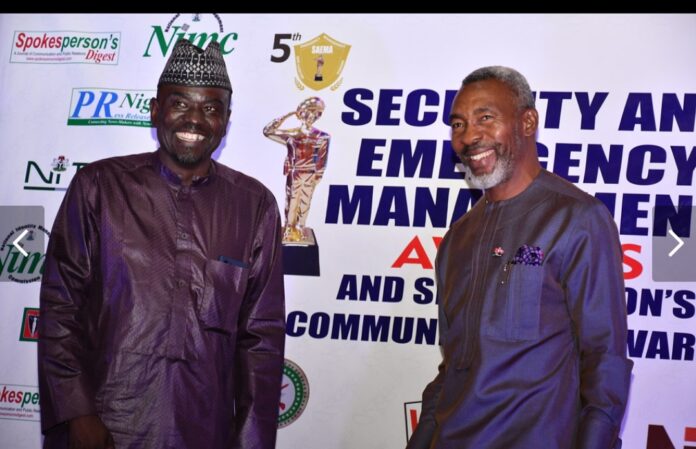 The publisher of PRNiger, Alhaji Yushau Shuaib and the NIPR President, Dr. Ike Neliaku