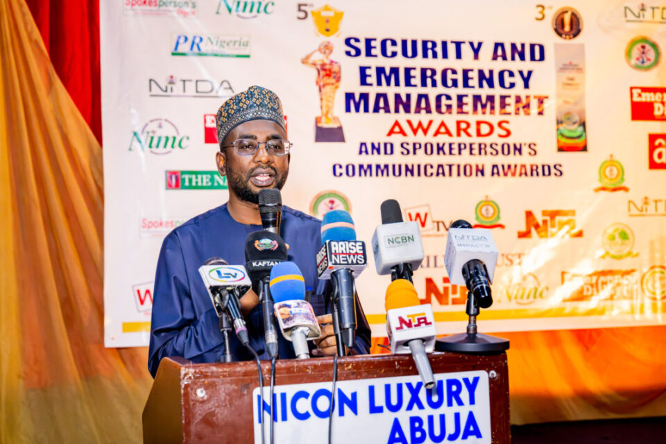 DG NITDA, Kashifu Inuwa Abdullahi, CCIE, at SAEMA Award, Abuja.