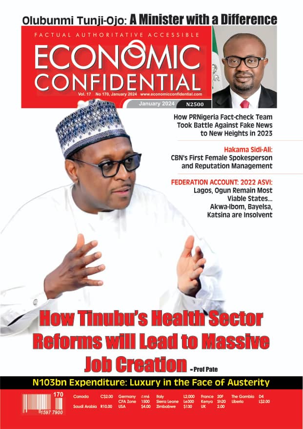 Cover Page of the January Edition of Economic Confidential Magazine for 2024