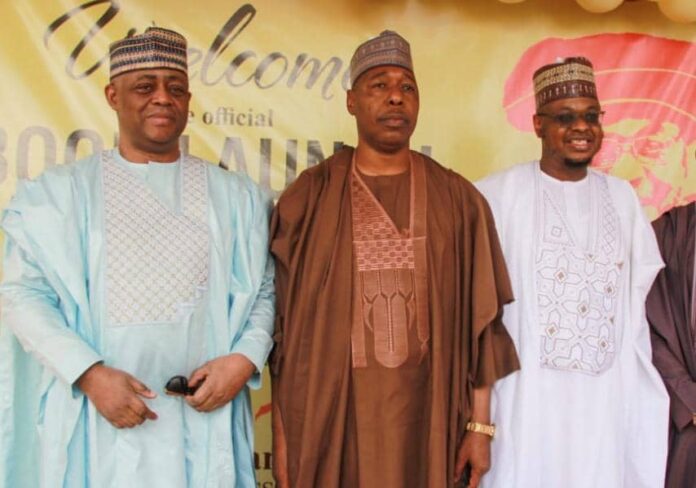 Chief Femi Fani-Kayode, Prof Babagana Umara Zulum and Prof. Isa Ali Ibrahim Pantami