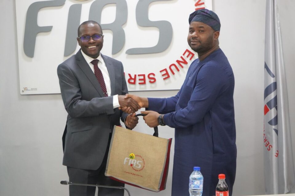 The Chairman of the Independent Corrupt Practices and Other Related Offences Commission (ICPC), Dr Musa Adamu Aliyu (L), and his Federal Inland Revenue Service (FIRS) counterpart, Mr Zacch Adedeji, during a meeting