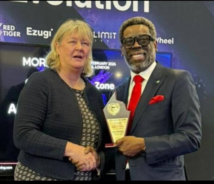 Lanre Gbajabiamila of National Lottery Wins Big in London
