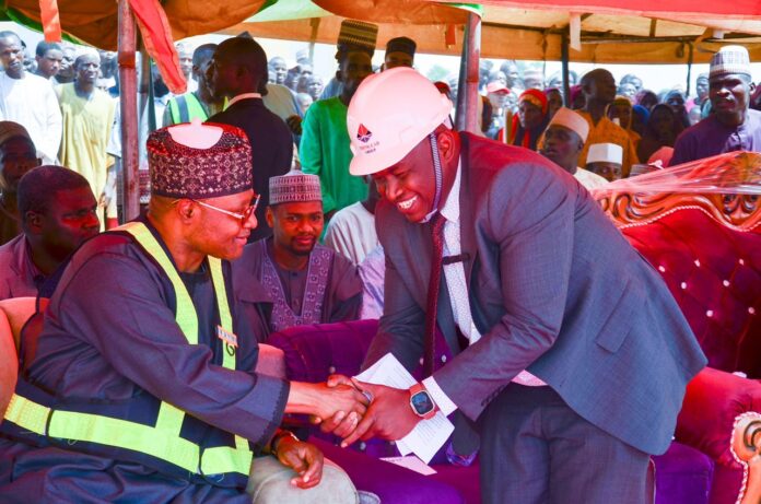 Gov Uba Sani Exchanging Pleasantry with Thinklab Boss, Dr. Sa'id Kori