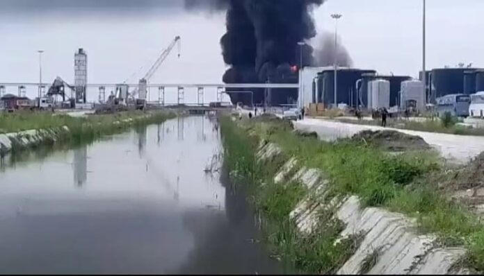 Dangote Refinery on Fire