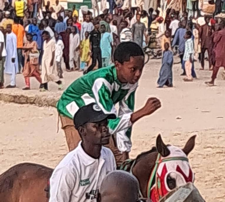 Face of the winner of the horse competition organised by Dr Usman Mohammed Shettima