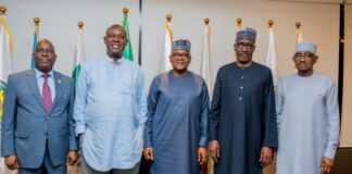 Gbenga Komolafe, Heineken Lokpobiri, Aliko Dangote, Mele Kyari And Farouk Ahmed