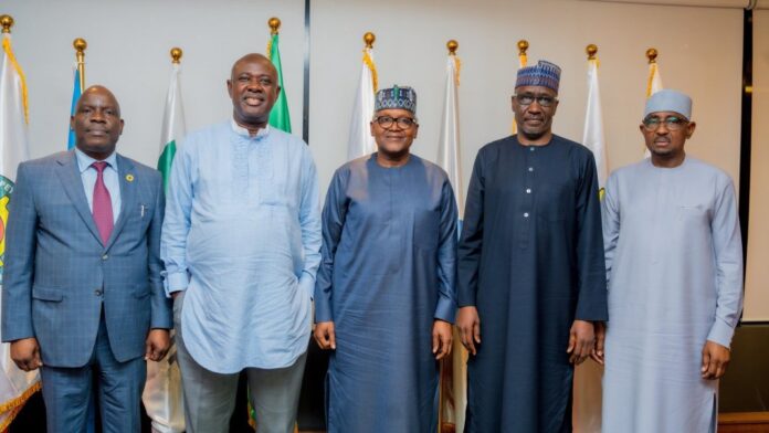 Gbenga Komolafe, Heineken Lokpobiri, Aliko Dangote, Mele Kyari And Farouk Ahmed