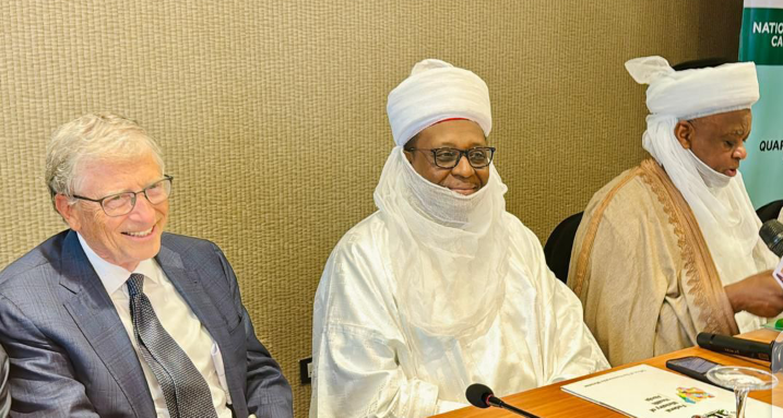 Bill Gates, Muhammad Ali Pate,Minister of Health and Social Welfare and HRH Muhammadu Sa'ad