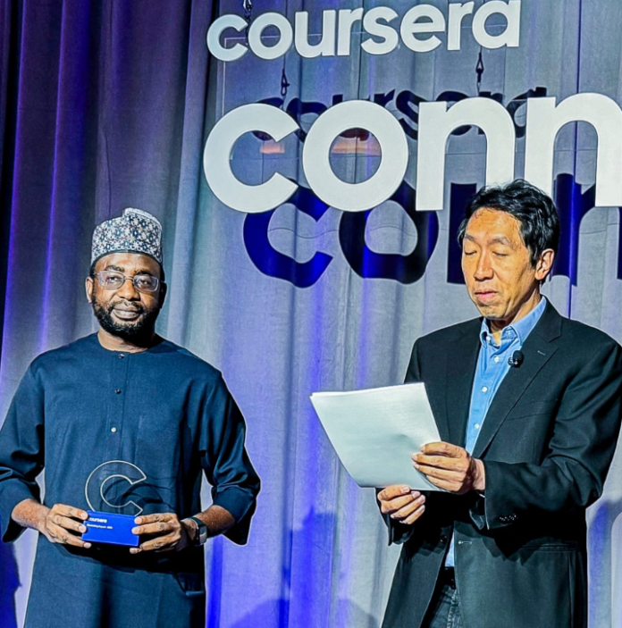 DG NITDA, Kashifu Inuwa Receiving Coursera Award