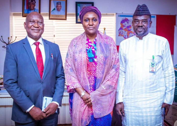 Chairman Centre for Crisis Communication (CCC), General Chris Olukolade (Rtd), DG NEMA, Zubaidah Umar and CEO IMPR Alh. Yushau Shuaib 