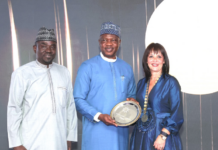 Customs Boss CGC Bashir Adeniyi, IMPR Boss Alhaji Yushau Shuaib receiving IPRA Award