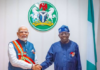 Nigerian President Bola Ahmed Tinubu and Indian Prime Minister Narendra Modi