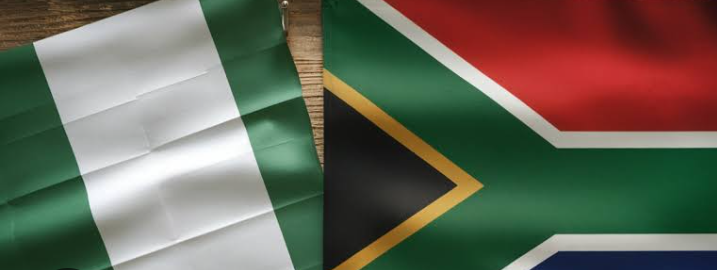 Nigeria and South Africa Flags