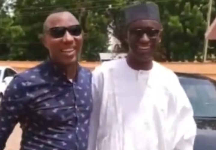 Sahara Reporters publisher, Omoyele Sowore and National Security Adviser (NSA) Nuhu Ribadu