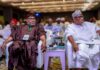 From the right: Minister of Regional Development Engr. Abubakar Momoh FNSE with Minister of State H.E. Uba Maigari Ahmadu during the retreat