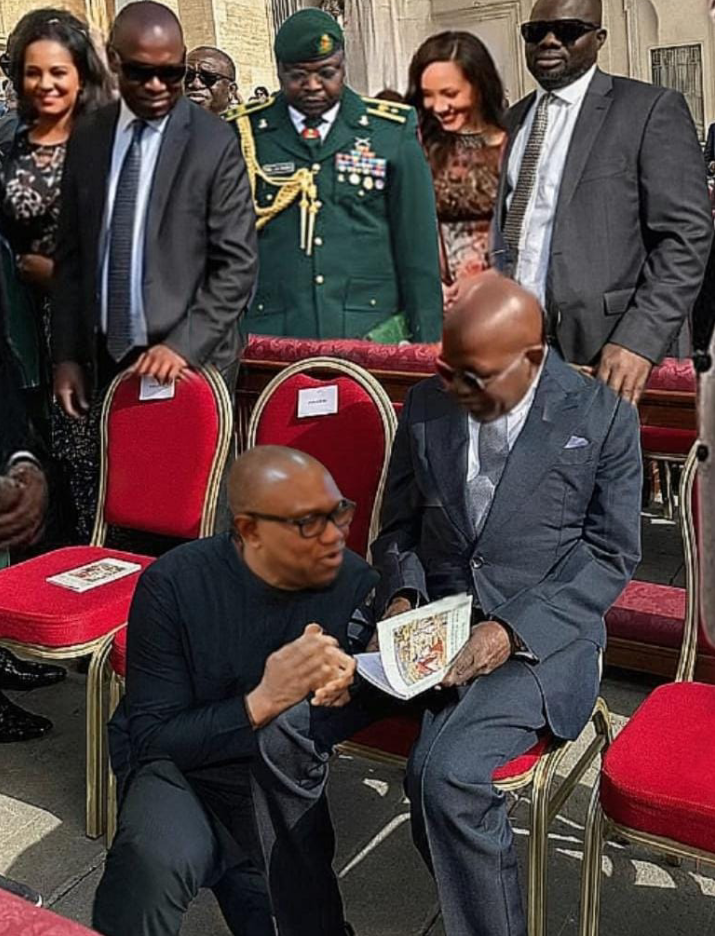 Fact check reveals that Peter Obi did not kneel before President Bola Ahmed Tinubu
