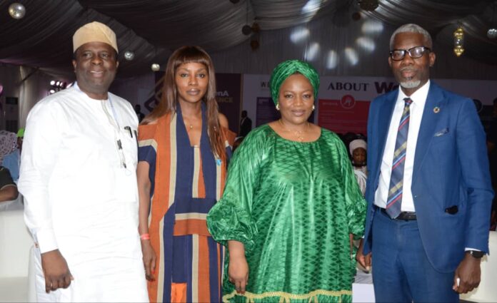 L-R: Partner Seismic Consultant, Dr Olusoji Adeniyi; Senior Special Assistant to the President on Entrepreneurship Development, Chalya Shagaya; Founder of Women Enterprise alliance (WenA), Her Excellency Hajia Aisha Babangida; Head Fiscal and Tax Reforms Implementation FIRS, Olufemi Olarinde; during the 5th WenA Conference in Abuja Yesterday