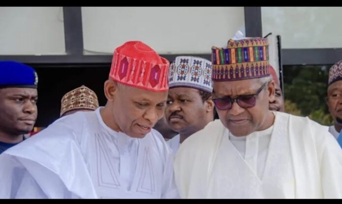 Kano State Governor, Alhaji Abba Kabir Yusuf and Alhaji Aliko Dangote